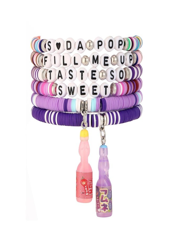 Teemotutu Anime Y2K Beaded BFF Bracelet Set for Women - Stackable Concert & Halloween Friendship Bracelets, Cute Anime Merch Gifts (6 pcs POP) - Image 1